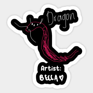 becky armstrong draws a dragon Sticker